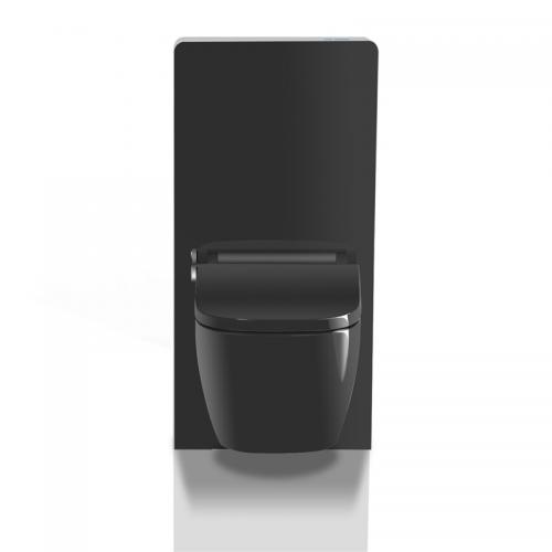 Black square shape smart toilet