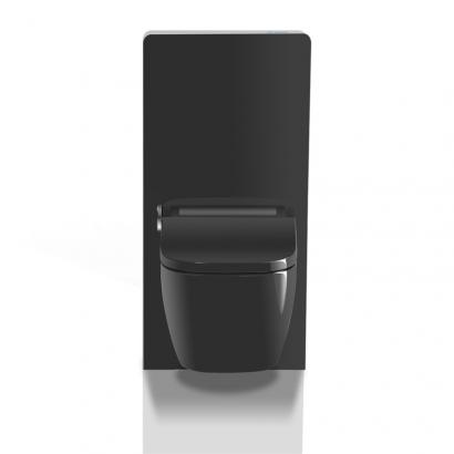 Black square shape smart toilet